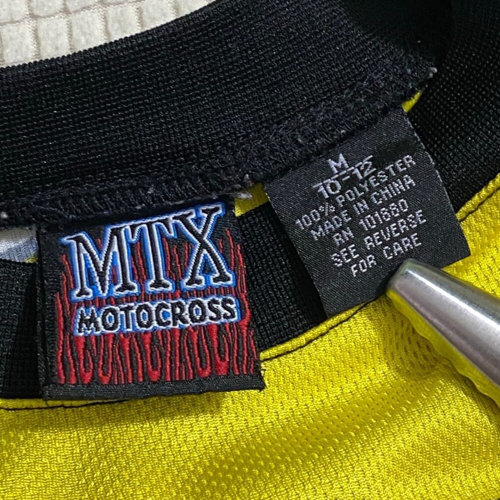 MTX Competition Motocross Jersey Youth Medium 10–12 Yellow Black White - Picture 5 of 7